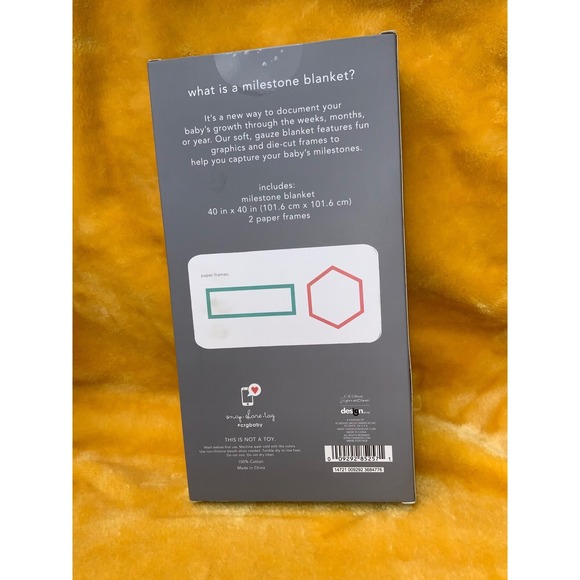 NIB C.R. Gibson Mileston Blanket Baby Shower  Baby Photo Prop Soft Gauze 40 x 40 - Picture 2 of 5